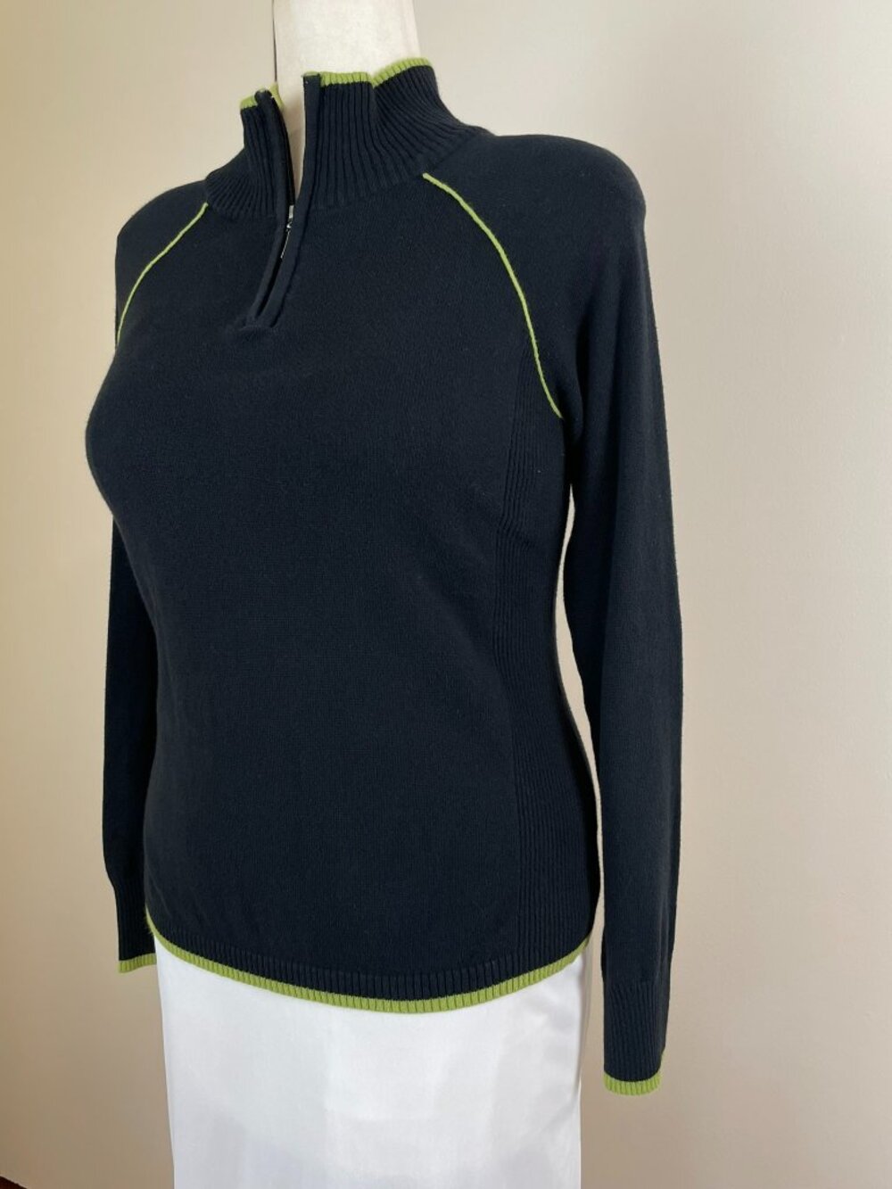 90s Vintage 100% Cotton Quarter Zip Sweater